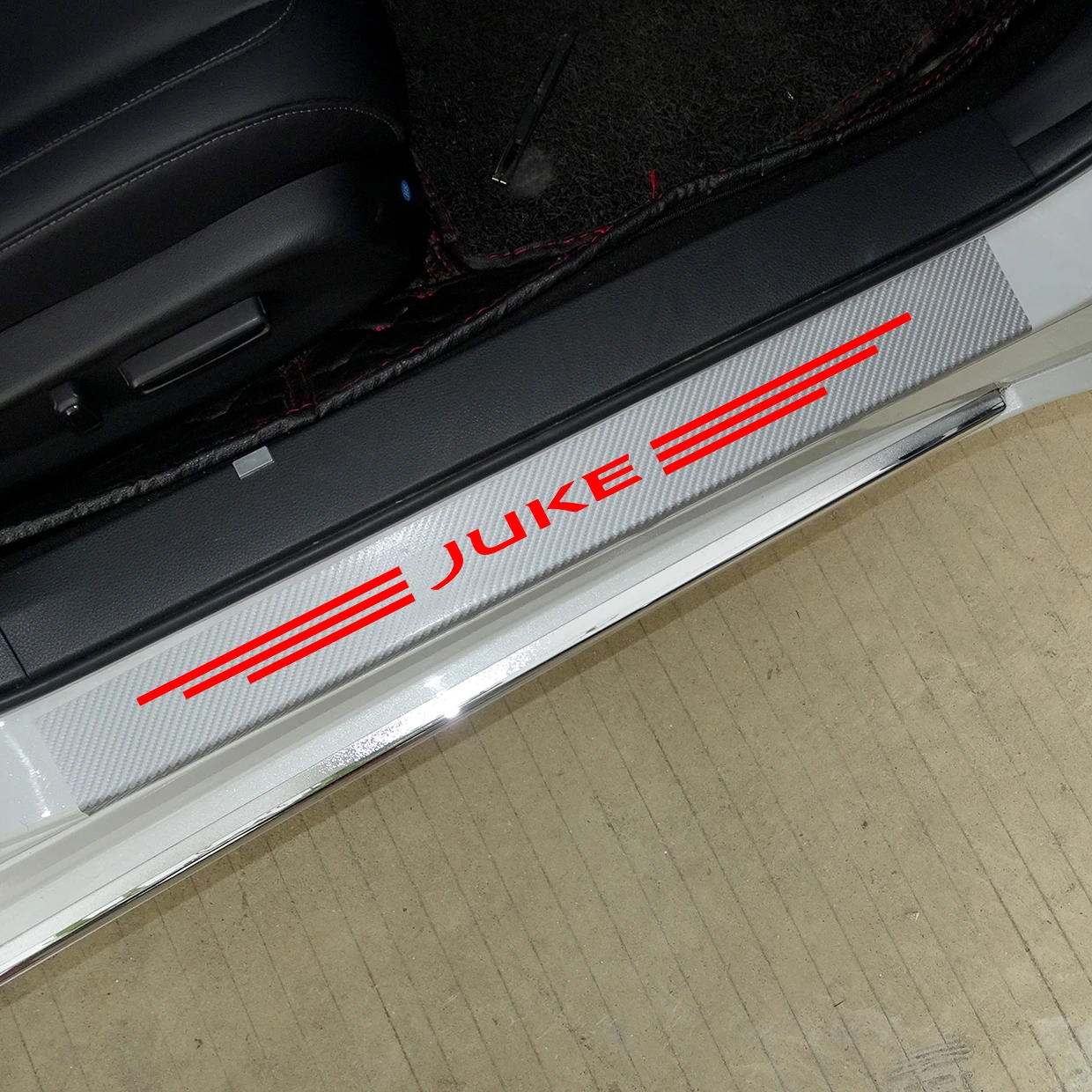 4 Шт Автомобильные накладки на пороги и устойчивая к царапинам углеродного