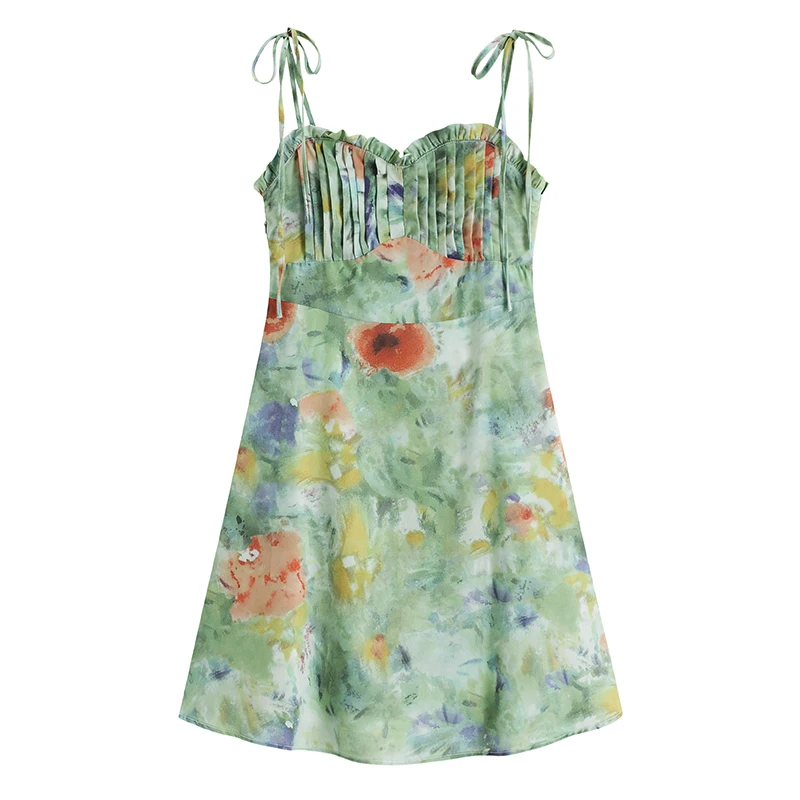 CHEERART летнее платье пастельных тонов с цветочным принтом женский сарафан туника