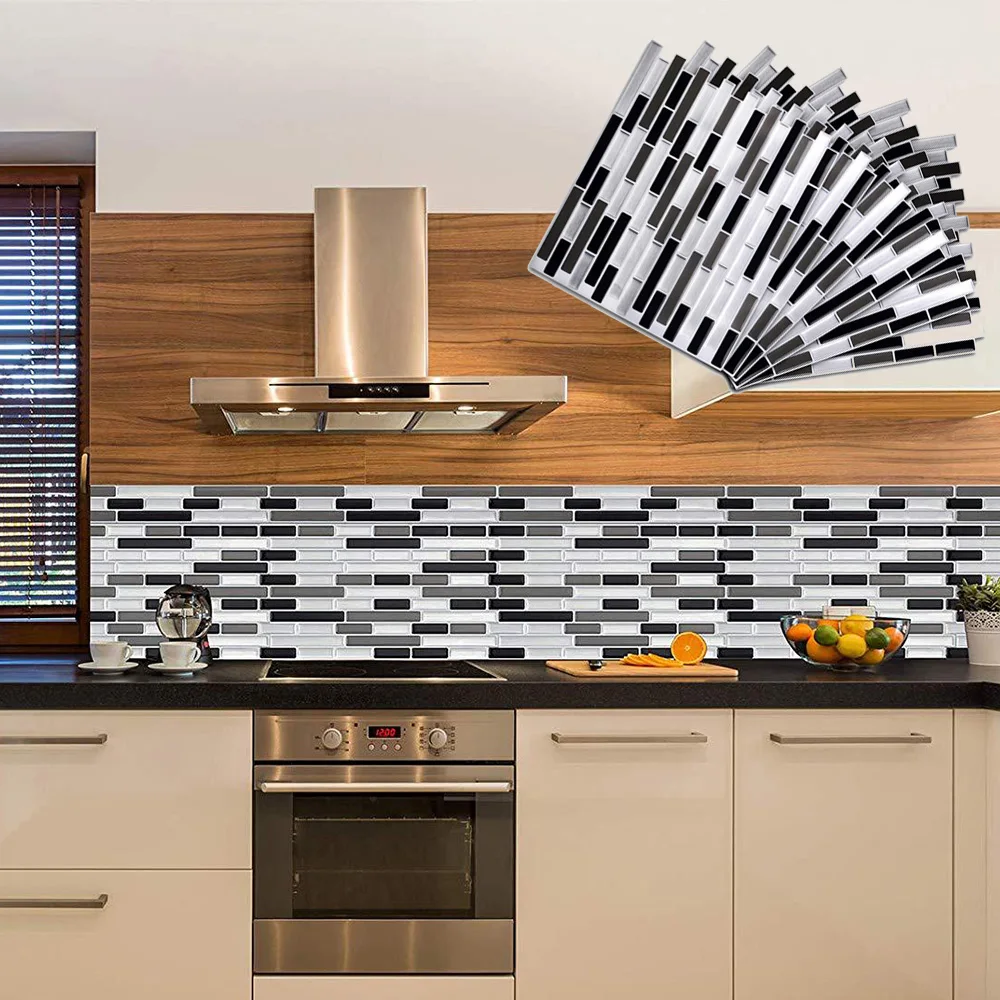 Самоклеящаяся мозаичная плитка Виниловая наклейка серого коричневого цвета с