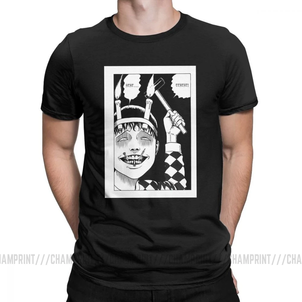 Мужская Винтажная Футболка Junji Ito футболка из 100% хлопка Tomie Japanese Kago манга ужас