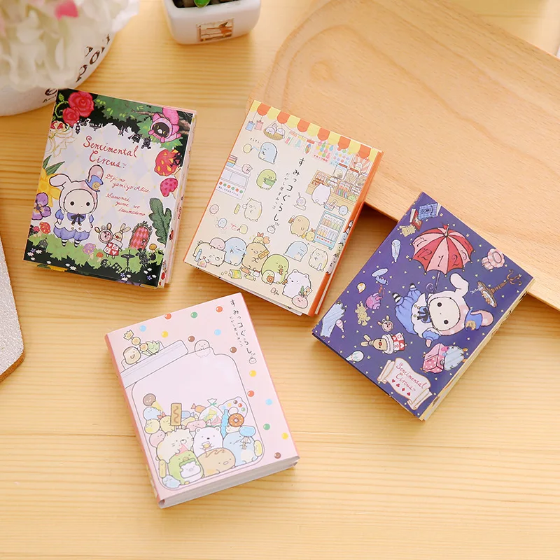 1PC Lovely New Creative Sentimental Circus Notepad Memo 6 Fold Sticky Note Pad Notebook Retail Stick Korea Stationery |