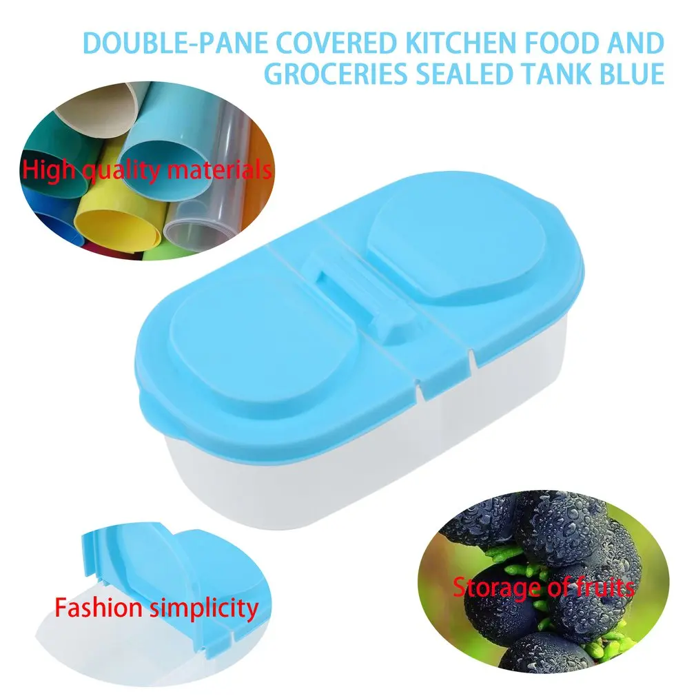 Прочный Контейнер для хранения пищевых продуктов с 2 отделениями герметичный