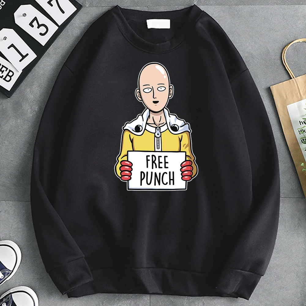 

Толстовка с капюшоном с принтом Аниме One Punch, Высококачественная флисовая мягкая мужская Толстовка Harajuku Kpop манга, толстовка с капюшоном, Муж...
