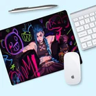 LOL Arcane аниме маленький коврик для мыши 22x18 см jinx VI Kawaii коврик для ноутбука Runaway loli оптом коврик для мыши для LOL csgo