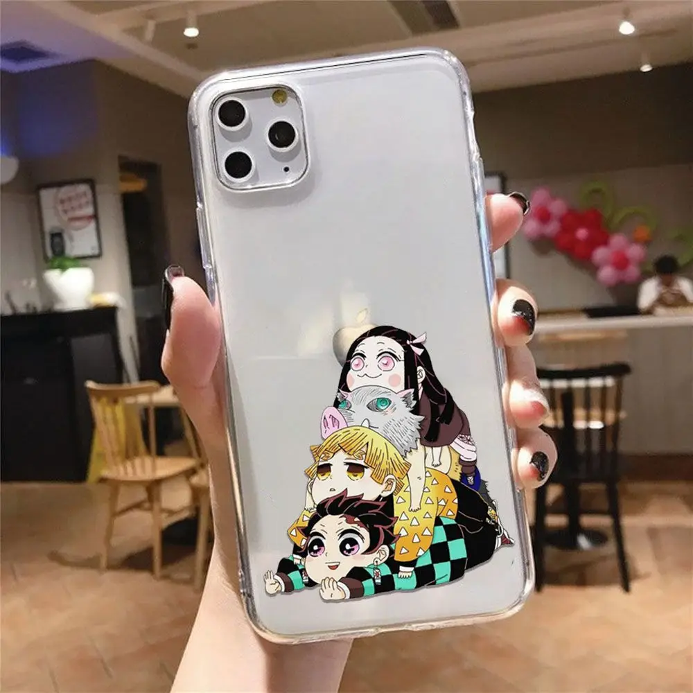 

Demon Slayer Kimetsu No Yaiba Soft Silicone Phone Case for iPhone 11 Pro XS MAX XR 8 7 6 6S Plus X 5 5S SE 12 mini 12proMax