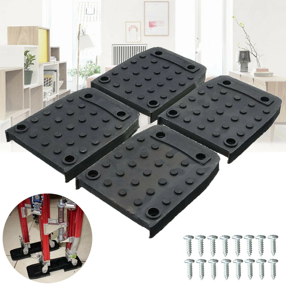 

4pcs With Screw Dura Easy Use Pads Construction Painting Indoor Decoration Stilt Sole Drywall Decorating Non-Slip Accessories