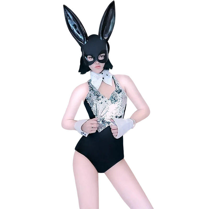 Новый ночной клуб бар Дискотека костюм для певицы пикантные блестки боди тема