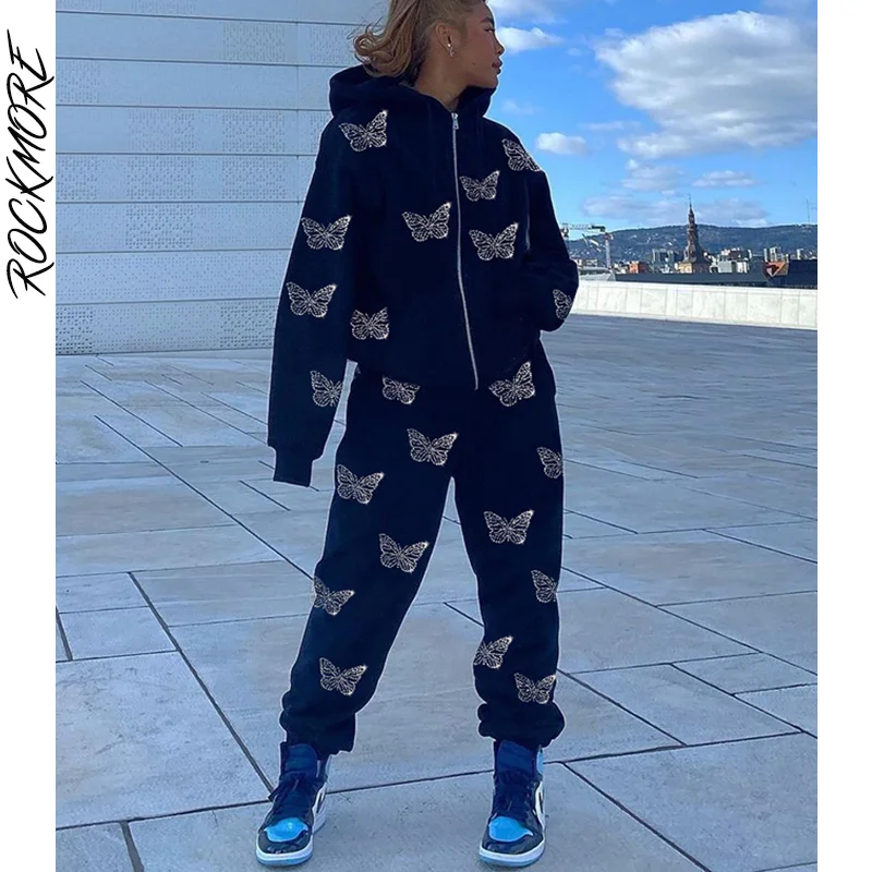 

Женские свободные брюки в стиле хип-хоп Rockmore, эластичные брюки с высокой талией, мешковатые брюки для бега, уличная одежда