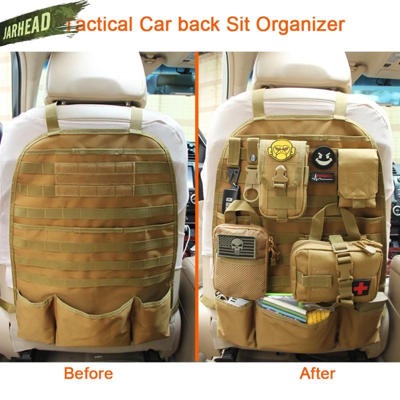 Универсальный Тактический Органайзер на спинку сиденья автомобиля черный