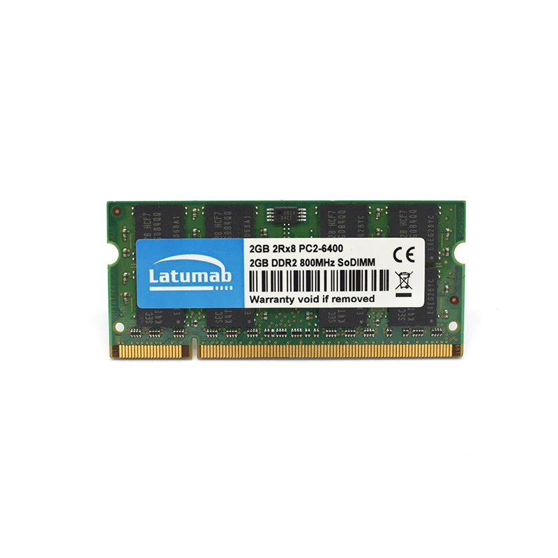 Latumab DDR2 2 ГБ 4 Оперативная память ноутбука памяти 800 МГц ПК PC2 6400 So Dimm Тетрадь модуль