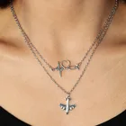 Брелок MiFaViPa многослойный для мужчин и женщин, изящная подвеска в виде воздушного самолета, ожерелье самолеты, подарок на Рождество