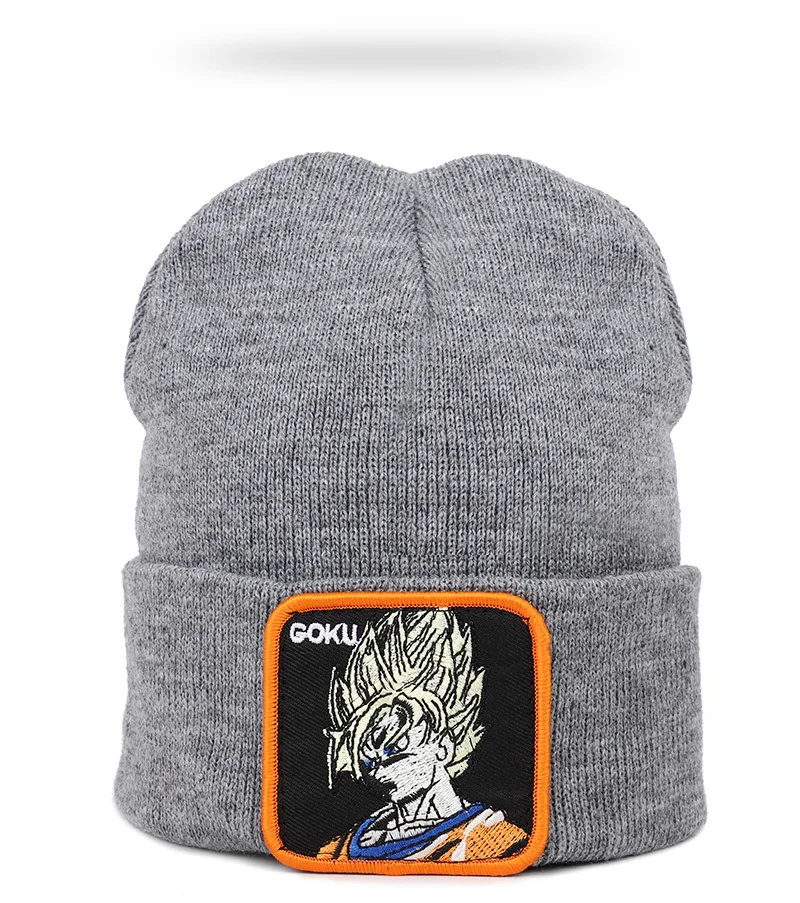 Dragon Ball GOKU Vegeta Beanie, высококачественные хлопковые повседневные шапочки для мужчин и женщин, теплая вязаная зимняя шапка, модная однотонная шапка унисекс