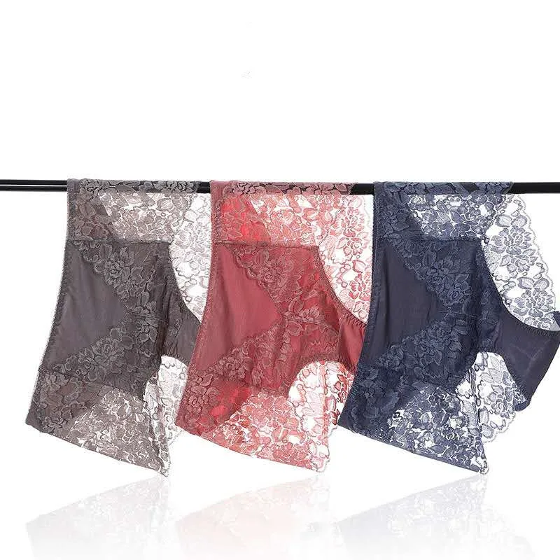 

Sexy Lace Panties Women Fashion Lingerie Tempting Briefs Big Plus Size Women's Underpant Mid Waist Intimates Underwear