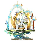 Художественная модель MU, 3D металлический пазл, модель Замок эльфа для сборки своими руками, лазерная вырезка, сборные головоломки, игрушки, подарок для детей