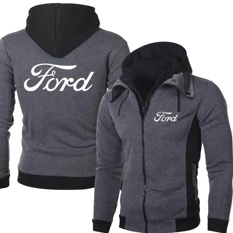 

2021 New Ford Men's Spring Autumn Outdoor Casual Male Jackets Warm Hoodies High Quality Harajuku Sweatshirts Outwear