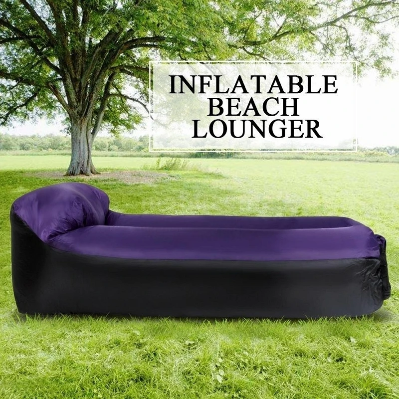Inflatable Portable Sleeping Bag Outdoor Camping Bed Folding Lounger Sofa Camp Beach Air Mattress Picnic Chair Indoor Couch | Спорт и