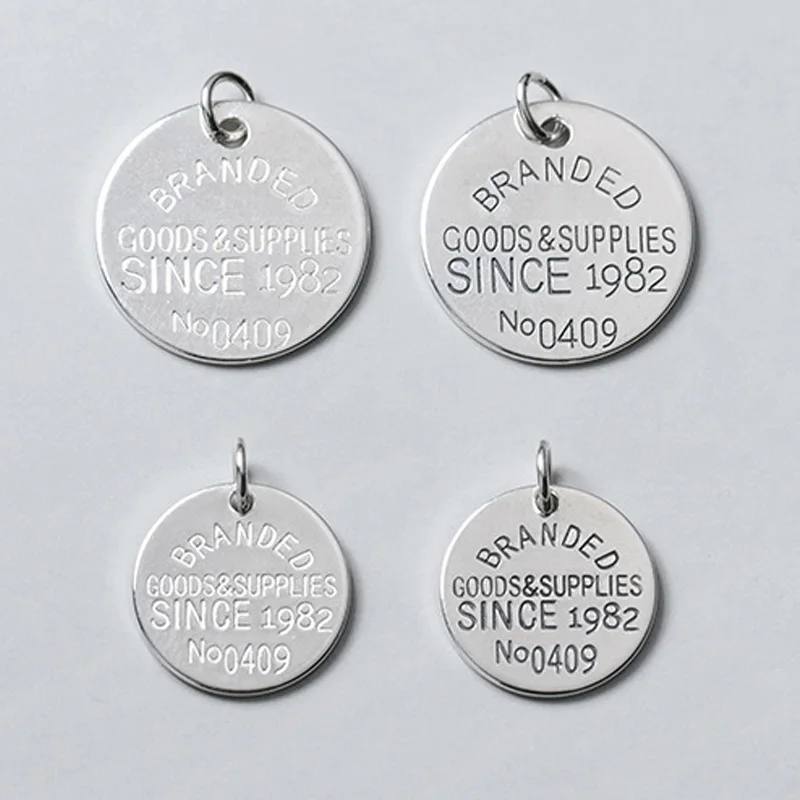 

Подвеска из серебра 925 пробы с круглыми буквами, 14 мм, 18 мм