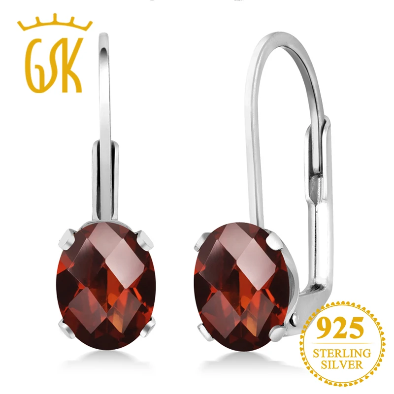 GemStoneKing 1 60 Ct овальная шахматная доска натуральный гранатовый камень серебро 925