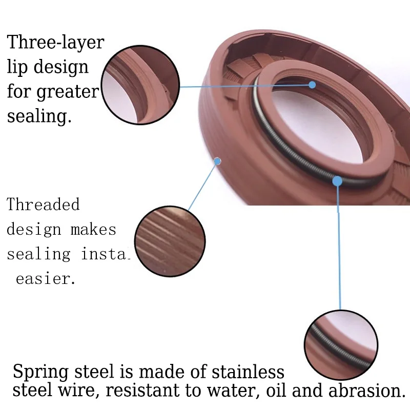 Термостойкая масляная прокладка FKM фторрезиновый каркас три пружины TG4 кольцевая