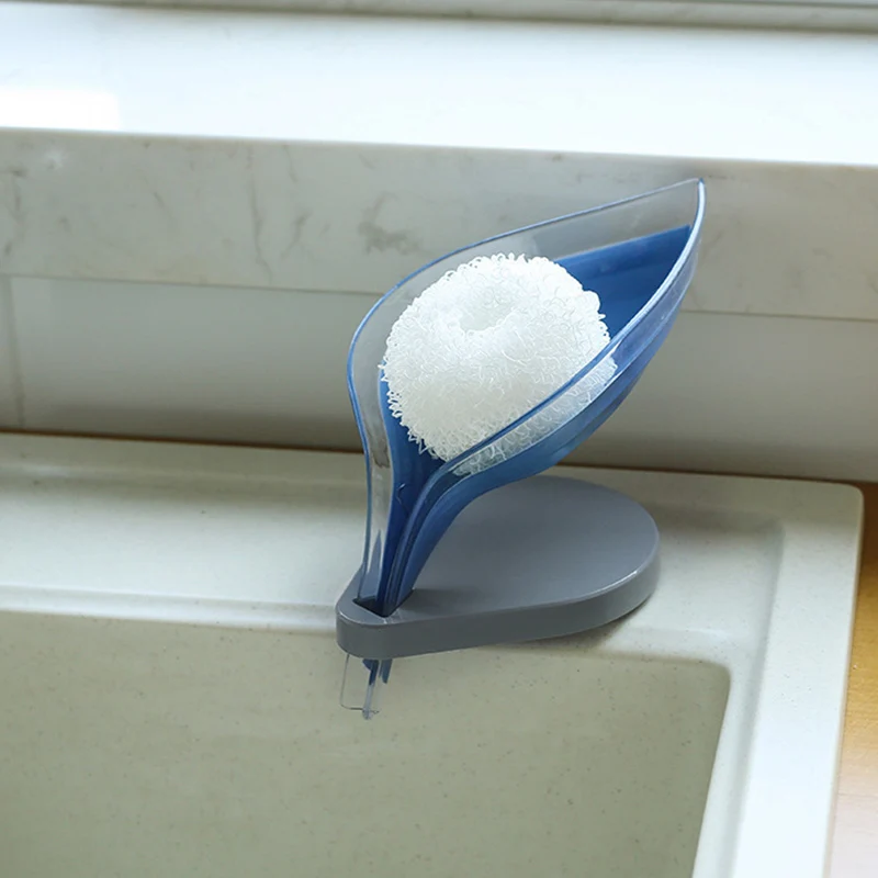 Ванная комната Декор лист Форма полые мыльница дренаж контейнер для хранения с