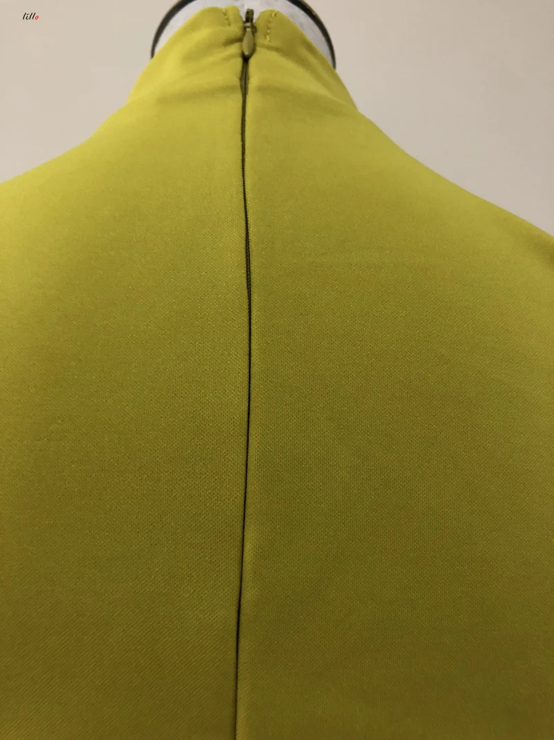 High Street Boot Cut Spring and summer new half-high collar lantern sleeves simple and elegant OL wind jumpsuit fashion temperam