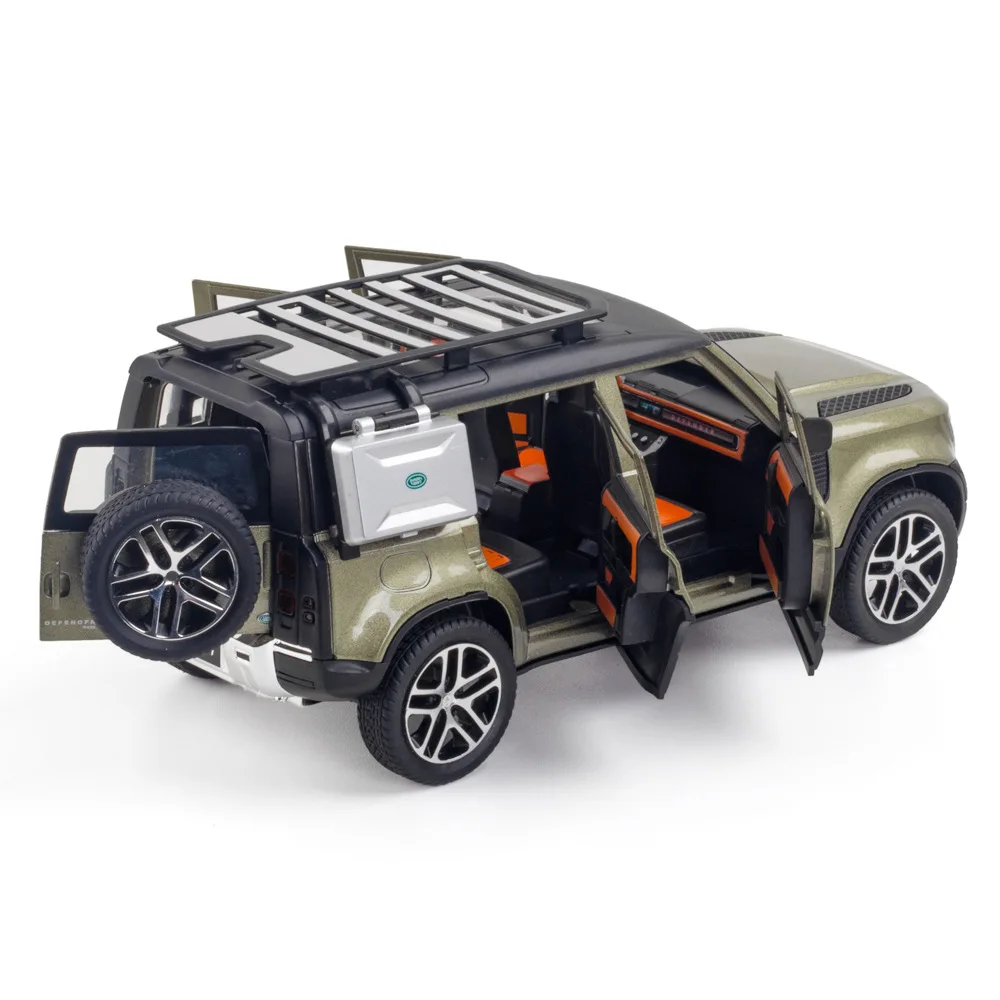 

1/24 Alloy Off Road SUV Model Toy Car Simulation Sound Light Pull Back Die Cast Collection Toys Vehicle For Decoration Gifts 022