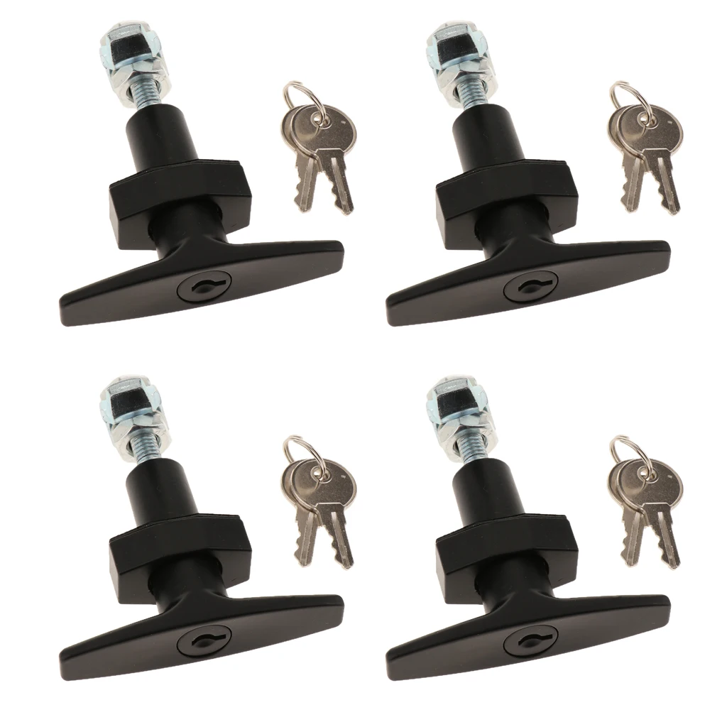 

4 шт., дверной ящик для инструментов, пластиковая ручка, черный замок с 2 ключами