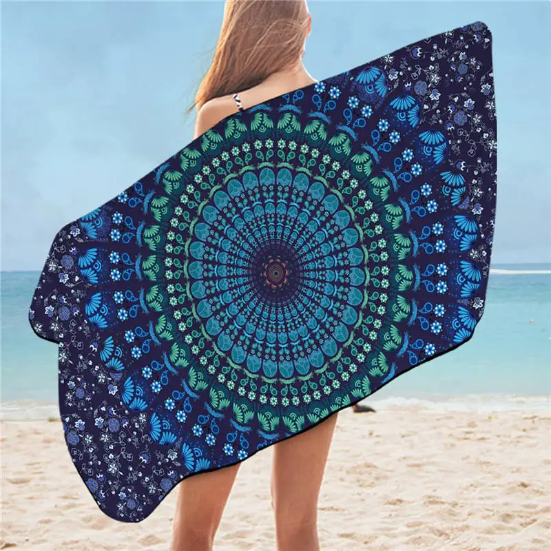 5 Постельное белье Outlet Бохо синее банное полотенце для ванной комнаты Мандала цветочное пляжное полотенце из микрофибры богемное белое Красное Полотенце для душа 75 см x 150 см - Цвет: 5