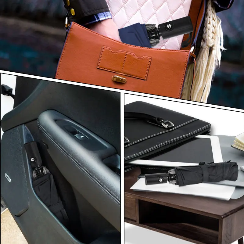 Зонт обратного сложения автоматический зонт в 3 раза для дождливой погоды обувь