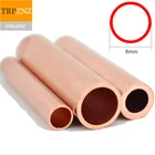 Медная трубка T2, внешний диаметр 8 мм, толщина стенок 1112 мм, медная трубка, капиллярная полая медная трубка, Заводские розетки