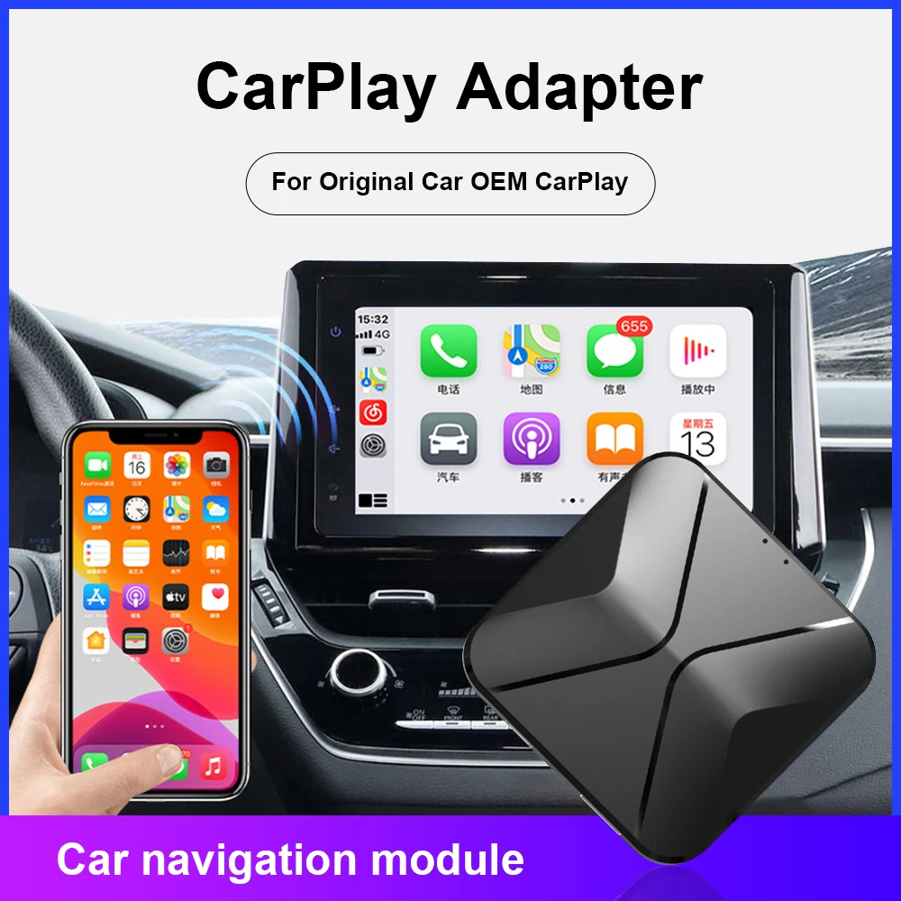 

Wireless Carplay Dongle Wired to Wireless for IOS 14 Adapter for Mercedes for Chevrolet for Volvo for Honda for Renault