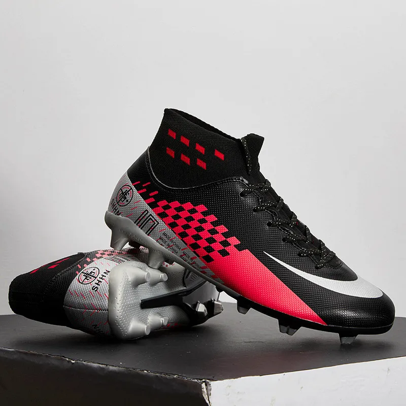 Высокие футбольные бутсы для мужчин профессиональные кроссовки уличные детские