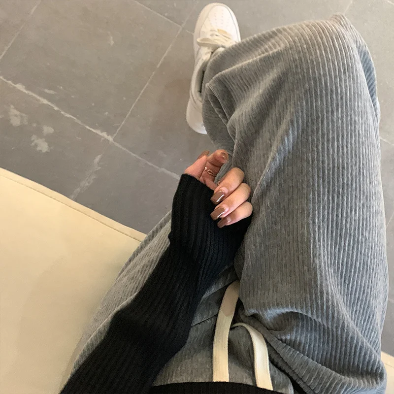 Женские брюки с широкими штанинами Корейская версия свободные вертикальные