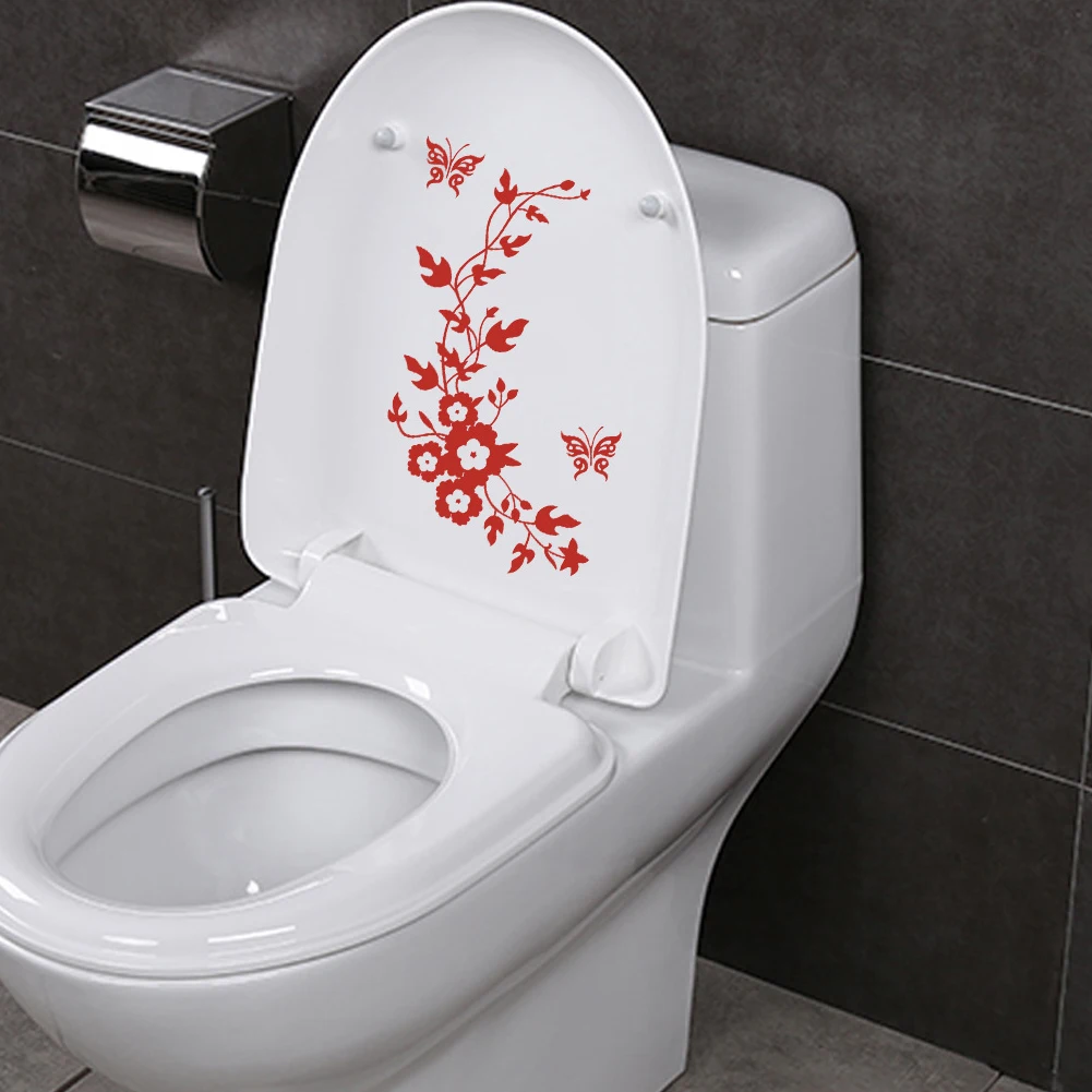 Новые настенные наклейки в виде бабочек для ванной комнаты украшение туалета