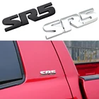 Серебристо-черный 3D стерео SR5 эмблема значок отделка Декоративная Наклейка для Toyota Tacoma Tundra табличка Сменные наклейки автостайлинг