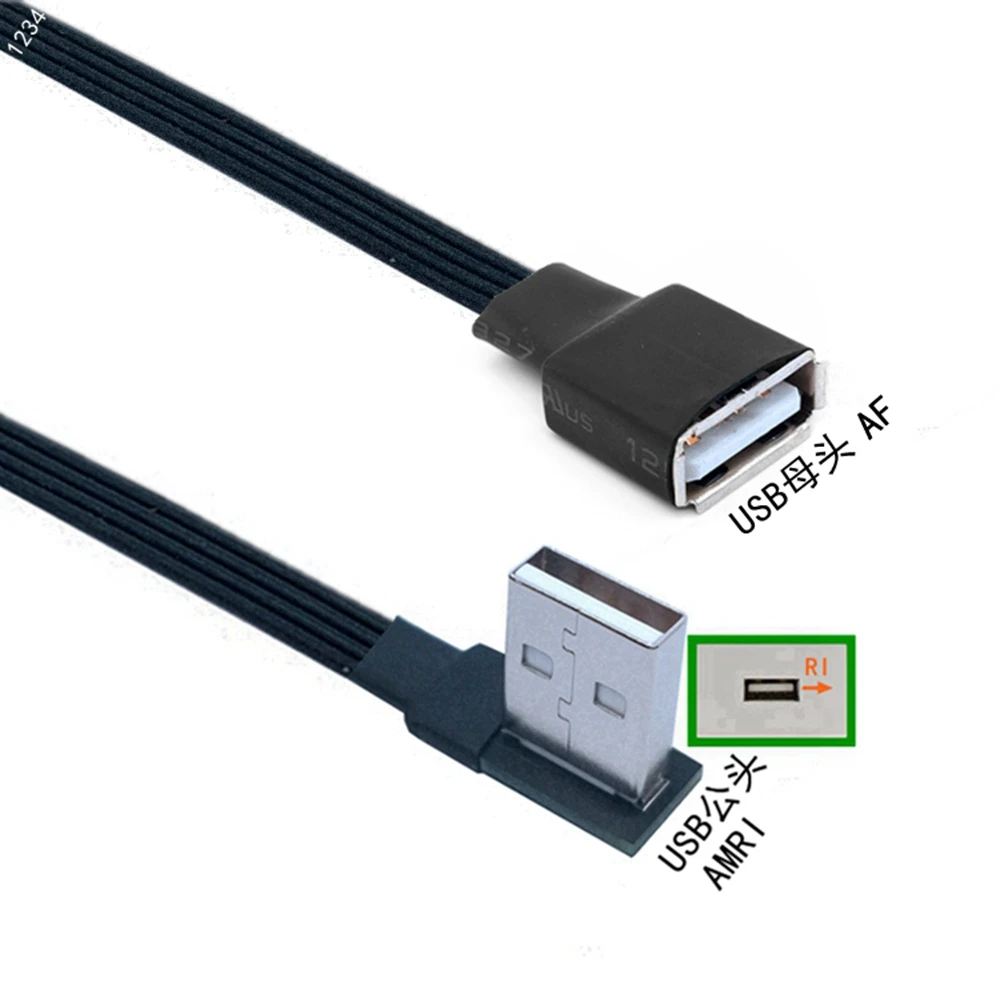 Удлинительный Кабель USB 2 0 A гнездовая панель крепление к мужчине справа слева