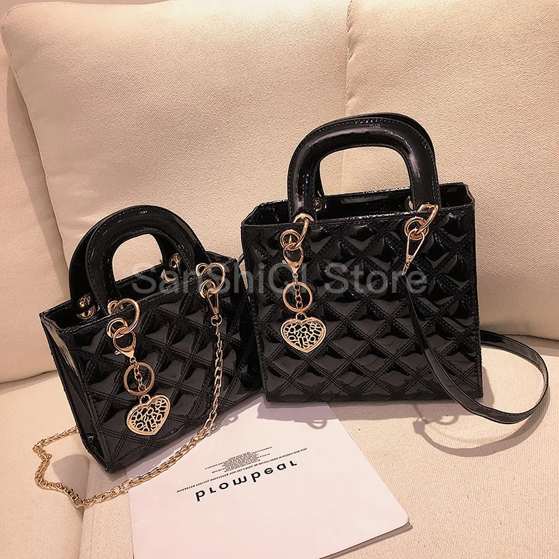 

Shoulder Women Bags 2020 New PU Leather Handbag Diamond Lattice Fashion Sequined Flap Chain Brand Designer Lady Cross Body Bags