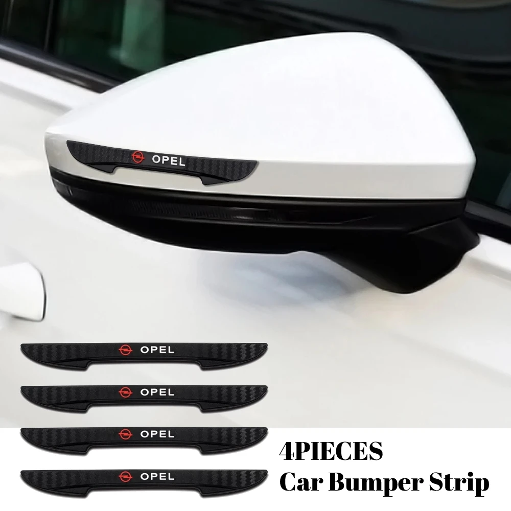 

4Pcs Anti-Collision Car Bumper Strip Edge Corner Guard Scratch Protector Sticker For Opel Astra H G J Insignia Mokka Exterior