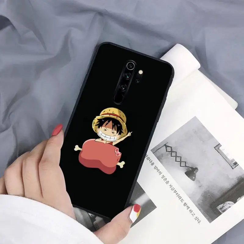 

Cartoon Straw Hat Pirates Phone Case Black Cover For Redmi 7A 4X 5 6 7 8 8A 5Plus GO Note 4/4X 7 K20/Pro Cases