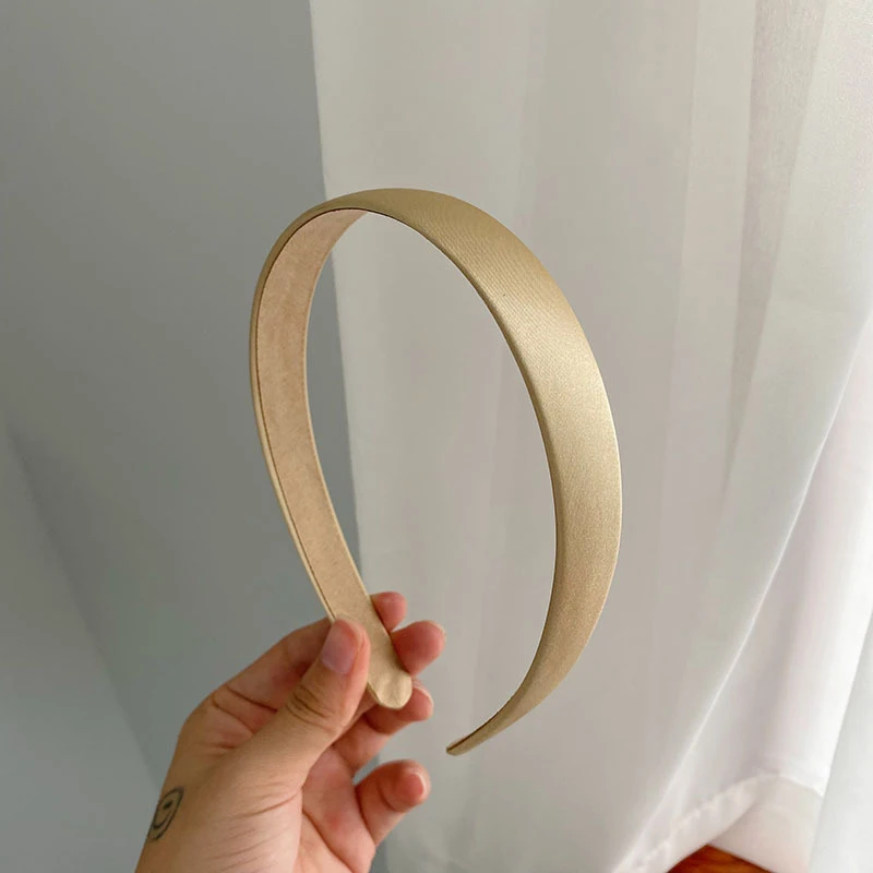 

New Elegant Vintage Solid Color Head Hoop For Women Summer Satin Girls Hair Hoop Classic Headband Hair Accessories Hot Sale