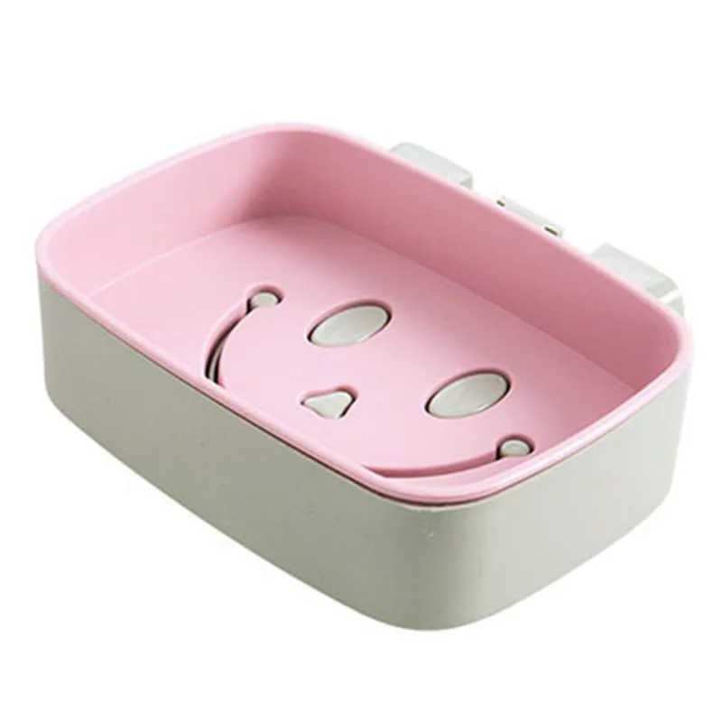 Креативная Коробка для мыла со смайликом перфорированный держатель в ванную