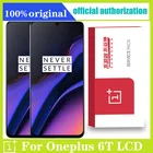 Оригинальный дисплей 6,41 дюйма Amoled, замена для Oneplus 6T LCD A6010 A6013 кодирующий преобразователь сенсорного экрана в сборе с рамкой