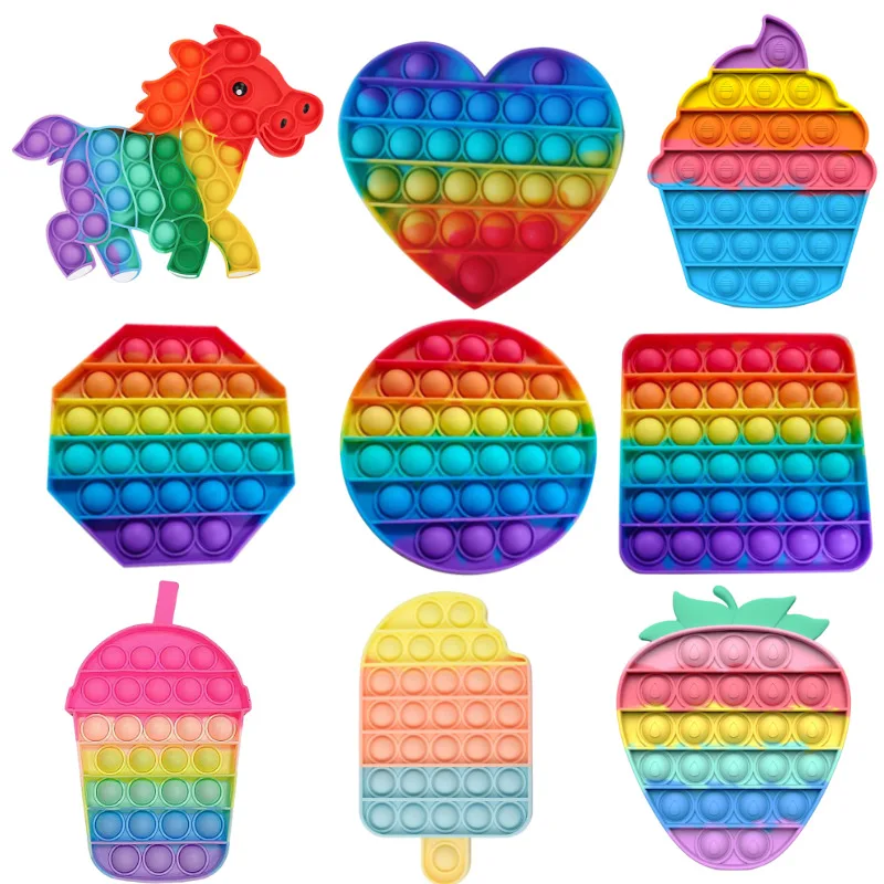 

Push Pops System Its Bubble Hot Air Balloon Car Color Fidget Toys Autism Special Needs Sensory Anti-stress Relief Toy Kids Toys