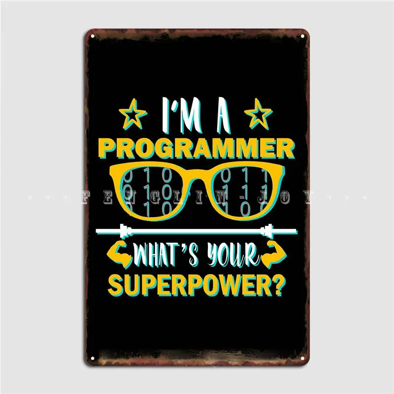 

Программатор Superpower, металлический плакат с табличкой, классический стиль, фотообои, фотоплакат