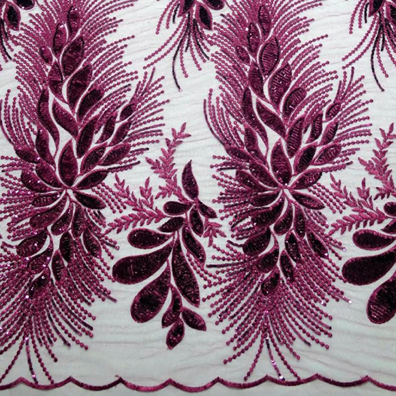 

polyester sequin embroidery beaded embroidery sequin fabric heavy craft evening dress lace fabric wedding dress fabric MF71