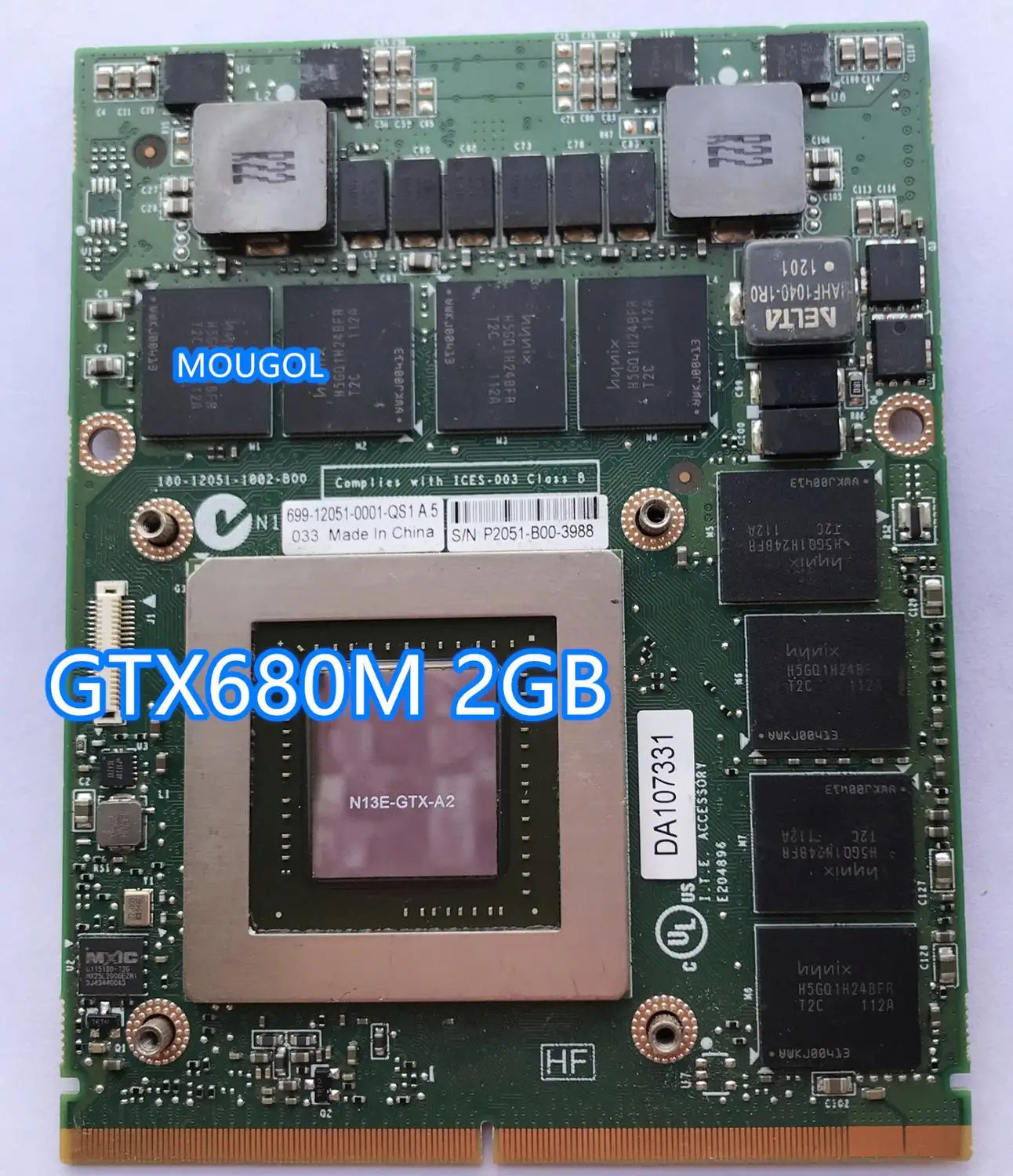 Оригинальная видеографическая карта GTX680M GTX 680M VGA N13E A2 2G CN 020HTK 20HTK для Dell Alienware M17x R2 R4