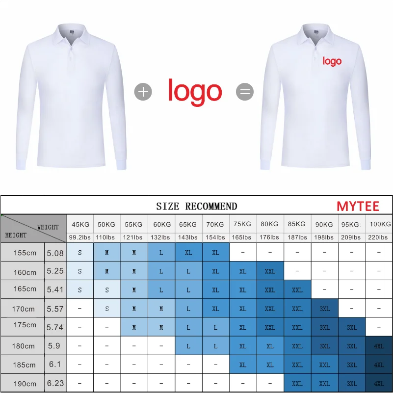 Осенняя мужская и женская рубашка-поло MYTEE с длинным рукавом вышивкой