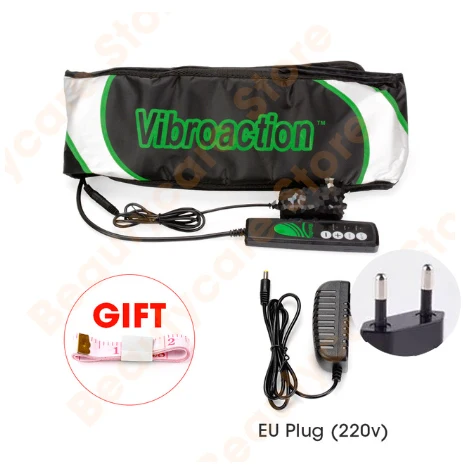 EU Plug(220v)green Нагревательный вибрирующий пояс для сауны. Ремни для массажа для похудения. Массажный гибкий Вибрационный Слендер для сжигания жиров, пояс для похудения - Цвет: EU Plug(220v)green