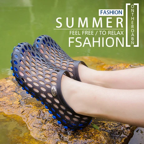 Мужские и женские босоножки удобные с отверстиями для сада пляжа летние