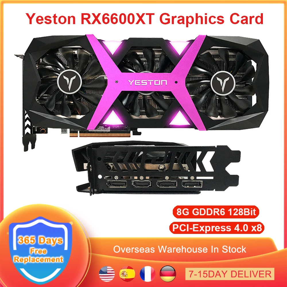 

Видеокарта Yeston RX6600XT, 8 ГБ, GDDR6, 4,0 бит, PCI Express